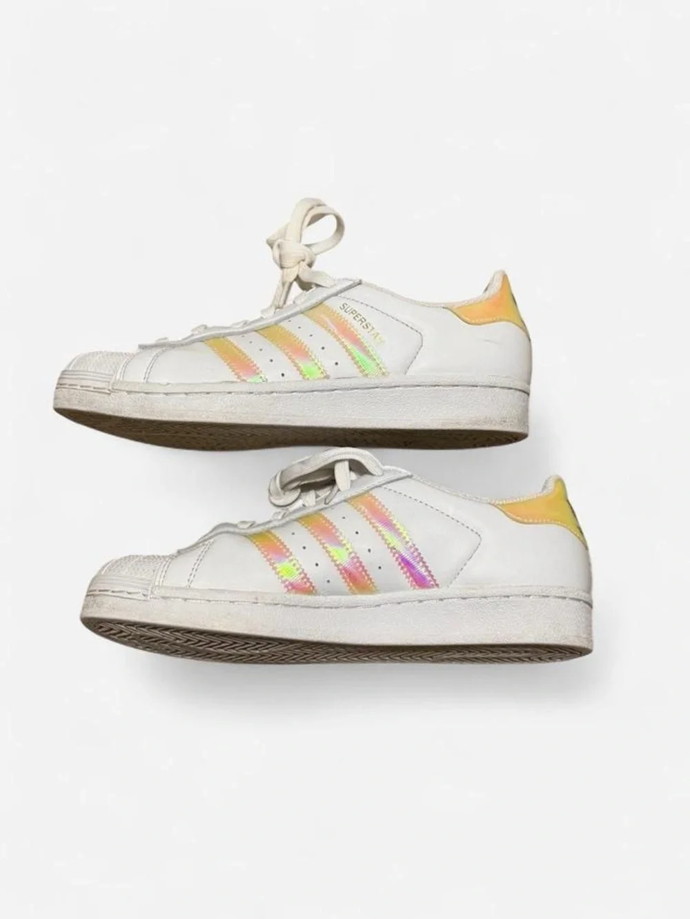 Adidas | Superstar | White and Iridescent | Trainers | Size 4.5